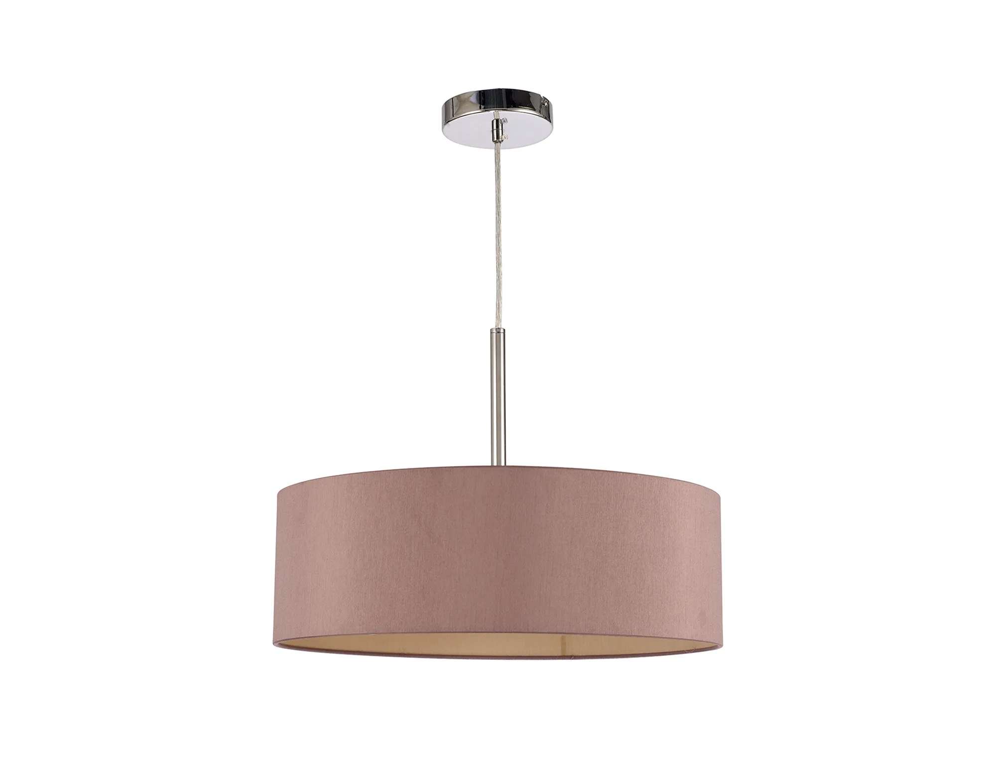 Baymont 45cm 3 Light Pendant Polished Chrome, Taupe/Halo Gold DK0688  Deco Baymont CH TA
